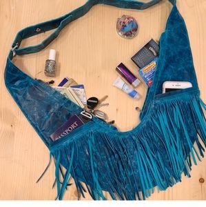 Sash Aqua Marbeled Classic Fringe *New*